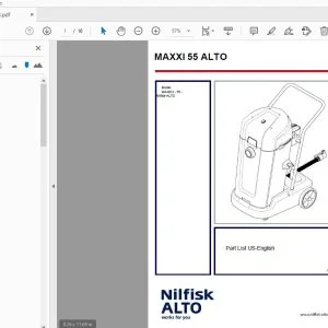 Nilfisk Alto Maxxi 55 Spare Parts Manual PDF Download