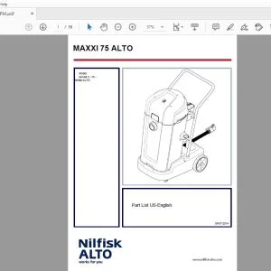 Nilfisk Alto Maxxi 75 Alto Part Manual - PDF DOWNLOAD