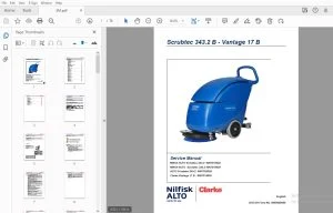 Nilfisk Alto Scrubtec 343.2 B - Vantage 17 B Service Manual - PDF DOWNLOAD