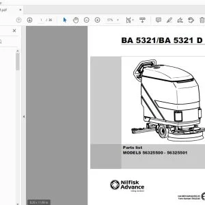 Nilfisk BA 5321BA/5321 D Parts Manual - PDF DOWNLOAD