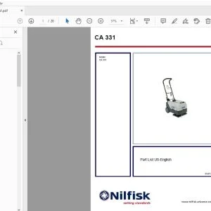 Nilfisk CA 331 Parts Manual - PDF DOWNLOAD