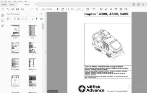 Nilfisk Captor 4300,4800,5400 Quick Start Troubleshooting Manual - PDF DOWNLOAD