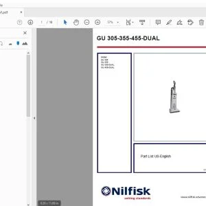 Nilfisk GU 305-355-455-Dual Parts Manual - PDF DOWNLOAD