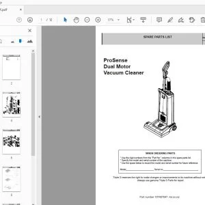 Nilfisk ProSense Dual Motor Vacuum Cleaner Parts Manual - PDF DOWNLOAD