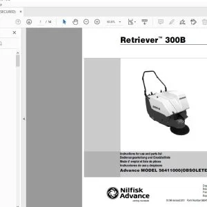 Nilfisk Retriever 300B Instructions For Use & Parts Manual - PDF DOWNLOAD