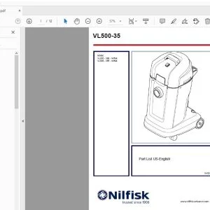 Nilfisk VL500-35B VL500-35E Parts Manual - PDF DOWNLOAD