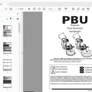 PBU Propane Floor Burnisher Operator Manual PDF Download