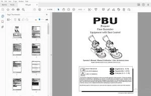 PBU Propane Floor Burnisher Equipment with Dust Control Operator's Manual - PDF