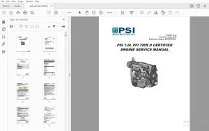 PSI 1.6L PFI TIER II ENGINE SERVICE MANUAL - PDF DOWNLOAD