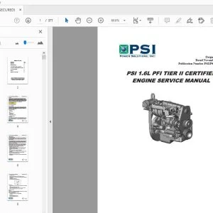 PSI 1.6L PFI TIER II ENGINE SERVICE MANUAL - PDF DOWNLOAD
