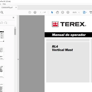 TEREX RL4 Vertical Mast Manual do operador 1266664PB - PDF DOWNLOAD