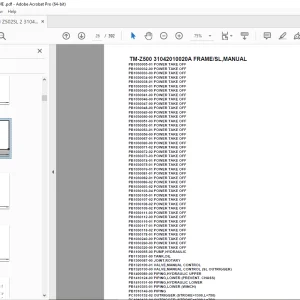 Tadano Crane TM-Z500 31042010020A FRAME/SL, Parts Manual PDF