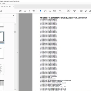 Tadano Crane TM-Z500 31042010040A FRAME/SL,REMOTE-RADIO CONT Parts Manual PDF