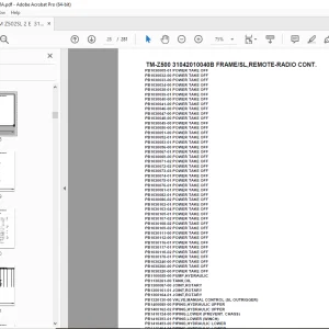 Tadano TM-Z500 31042010040B FRAME/SL,REMOTE-RADIO CONT. Parts Manual PDF