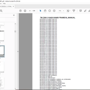Tadano Crane TM-Z500 31042010060B FRAME/SL ,Parts Manual PDF