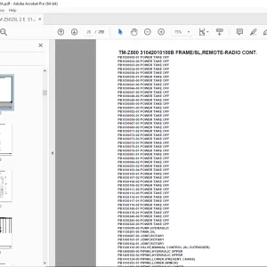 Tadano Crane TM-Z500 31042010100B FRAME/SL,REMOTE-RADIO CONT. Parts Manual