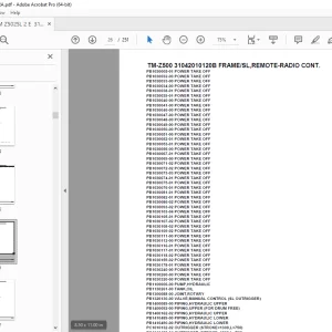 Tadano Crane TM-Z500 31042010120B FRAME/SL,REMOTE-RADIO CONT. Parts Manual PDF