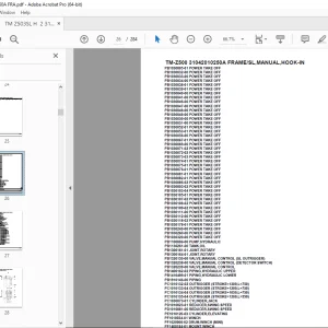 Tadano Crane TM-Z500 31042010250A FRAME/SL,HOOK-IN Parts Manual  PDF