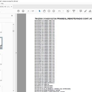 Tadano TM-Z500 31042010270A FRAME/SL,REMOTE-RADIO CONT,HOOK-IN Parts Manual PDF