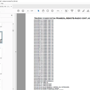 Tadano TM-Z500 31042010270A FRAME/SL,REMOTE-RADIO CONT,HOOK-IN Parts Manual  PDF