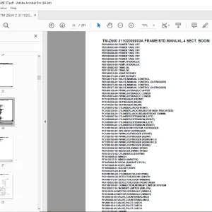 Tadano Crane TM-Z600 31102000003A FRAME/STD,4 SECT.BOOM Parts Manual PDF