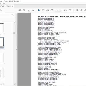 Tadano TM-Z600 31102000011A FRAME/STD,REMOTE-RADIO CONT2 BOOM Parts Manual PDF