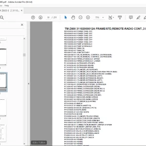 Tadano TM-Z600 31102000012A FRAME/STD,REMOTE-RADIO CONT,3 BOOM Parts Manual PDF