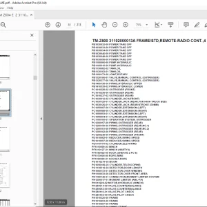 Tadano TM-Z600 31102000013A FRAME/STD,REMOTE-RADIO CONT.,4 BOOM Parts Manual PDF