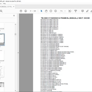 Tadano Crane TM-Z600 31102000021A FRAME/SL,2 SECT.BOOM Parts Manual PDF