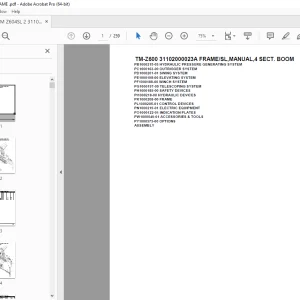 Tadano Crane TM-Z600 31102000023A FRAME/SL,MANUAL,4 SECT. BOOM Parts Manual PDF