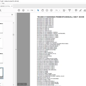 Tadano Crane TM-Z600 31102000082A FRAME/STD,3 SECT. BOOM Parts Manual PDF