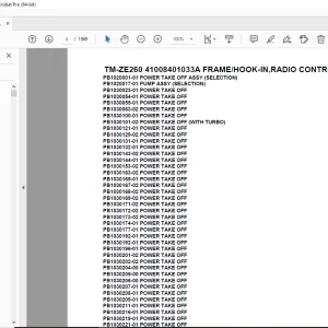 Tadano TM-ZE260 41008401033A FRAME/HOOK-IN,RADIO CONTROL BJ INTERLO Parts Manual PDF