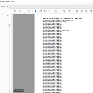 Tadano Crane TM-ZE260 41008401103A FRAME/STANDARD  Parts Manual - PDF DOWNLOAD