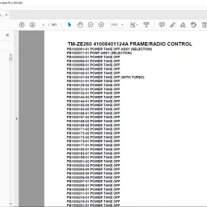 Tadano Crane TM-ZE260 41008401124A FRAME/RADIO CONTROL Parts Manual PDF