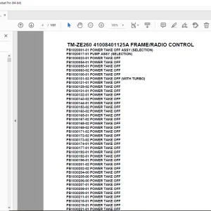 Tadano Crane TM-ZE260 41008401125A FRAME/RADIO CONTROL Parts Manual PDF