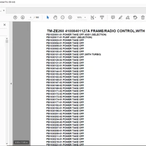 Tadano Crane TM-ZE260 41008401127A FRAME/RADIO CONTROL,WITH RJ Parts Manual PDF