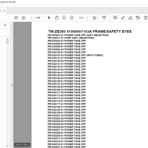 Tadano Crane TM-ZE260 41008401143A FRAME/SAFETY EYES Parts Manual PDF
