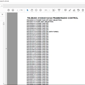 Tadano Crane TM-ZE260 41008401223A FRAME/RADIO CONTROL Parts Manual PDF