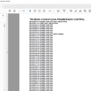 Tadano Crane TM-ZE260 41008401224A FRAME/RADIO CONTROL Parts Manual PDF