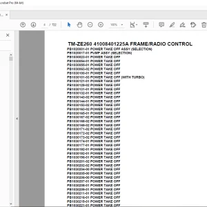 Tadano Crane TM-ZE260 41008401225A FRAME/RADIO CONTROL Parts Manual PDF