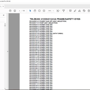 Tadano Crane TM-ZE260 41008401243A FRAME/SAFETY EYES Parts Manual PDF