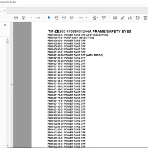 Tadano Crane TM-ZE260 41008401244A FRAME/SAFETY EYES Parts Manual PDF
