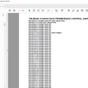 Tadano Crane TM-ZE260 41008401263A FRAME/RADIO CONTROL  Parts Manual PDF