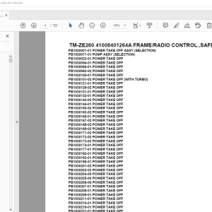 Tadano TM-ZE260 41008401264A FRAME/RADIO CONTROL.,SAFETY EYES Parts Manual PDF