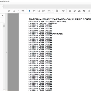 Tadano TM-ZE260 41008401725A FRAME/HOOK-IN,RADIO CONTROL,NAVI Parts Manual PDF