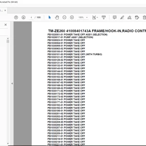 Tadano TM-ZE260 41008401743A FRAME/HOOK-IN,RADIO CONTROL Parts Manual PDF