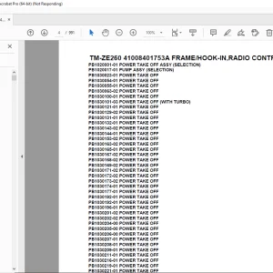 Tadano TM-ZE260 41008401753A FRAME/HOOK-IN,RADIO CONTROL Parts Manual PDF