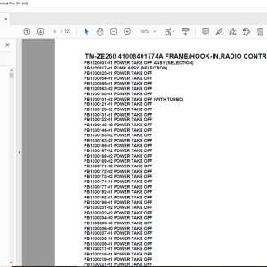 Tadano TM-ZE260 41008401774A FRAME/HOOK-IN,RADIO CONTROL Parts Manual PDF