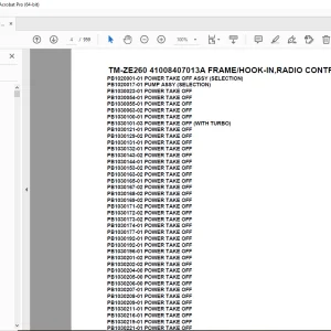 Tadano TM-ZE260 41008407013A FRAME/HOOK-IN,RADIO CONTROL(AWL) Parts Manual PDF