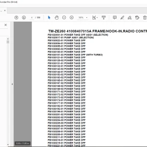 Tadano TM-ZE260 41008407015A FRAME/HOOK-IN,RADIO CONTROL Parts Manual PDF